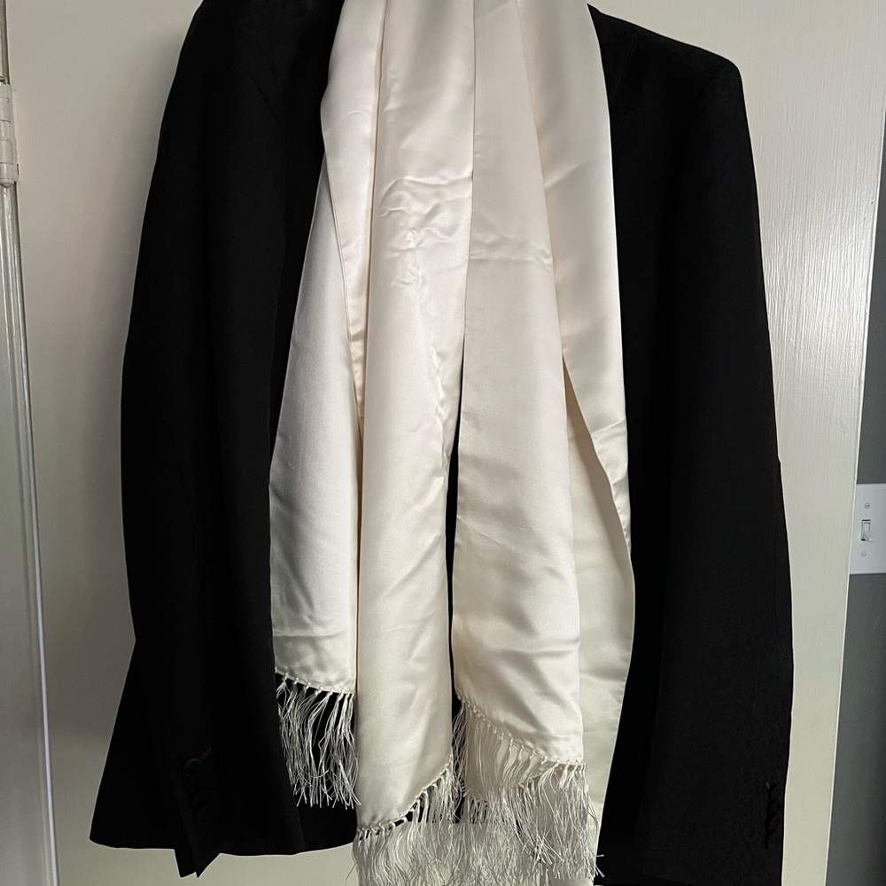 NEW Silk Formal Scarf. Made in Italy.